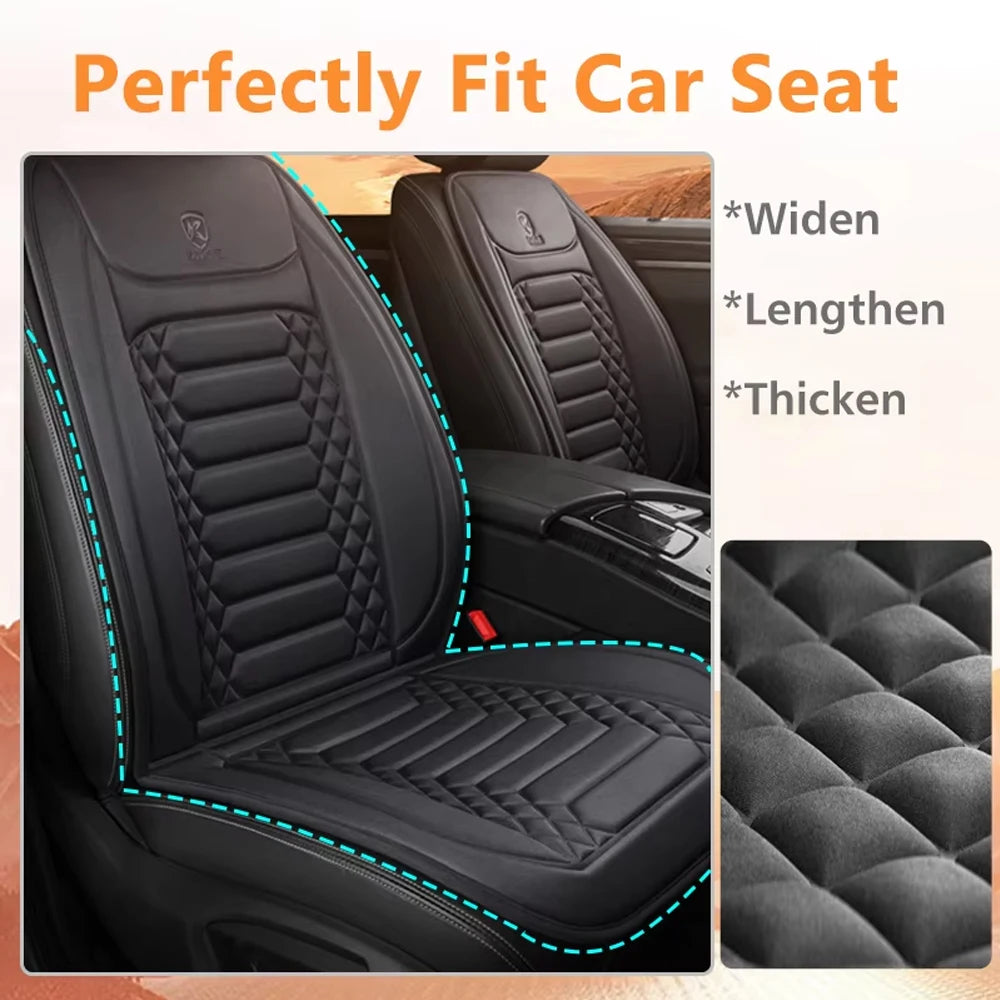 1/2Pcs Winter Heated Car Seat Cover 12V Heating Warmer Car Seat Cushion Auto Universal Car Seat Protector Cloak Cover Pads Set
