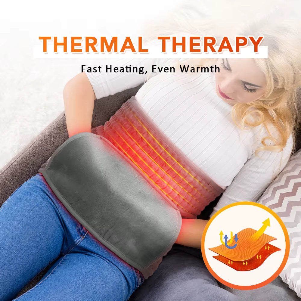 Electric Heating Waist Belt Warm Thermal 10-Gear Heating Pad Office Home Temperature Control Waist Belt Warming Back Hand Warmer